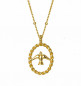 Preview: Halskette Peace Gold Anhänger