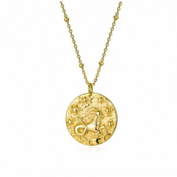 Steinbock Gold Anhänger Halskette