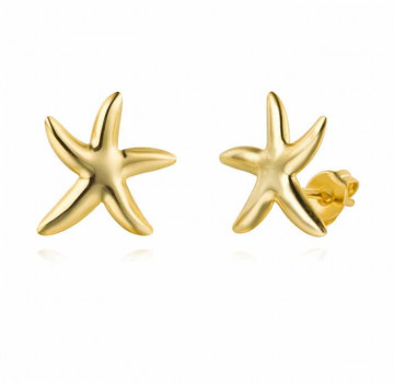 Gold Ear Studs Starfish Design