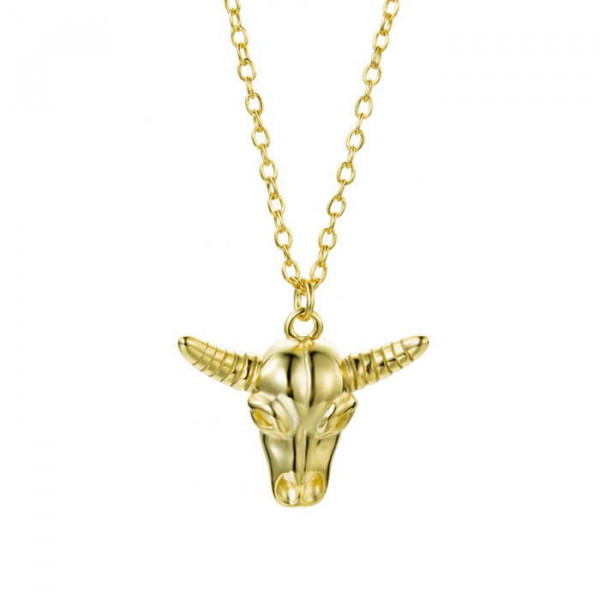 Collar Oro Colgante Cabeza Toro