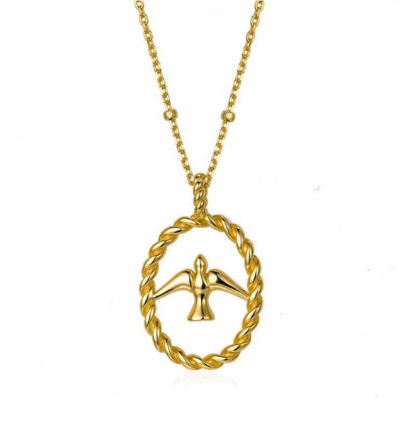 Halskette Peace Gold Anhänger