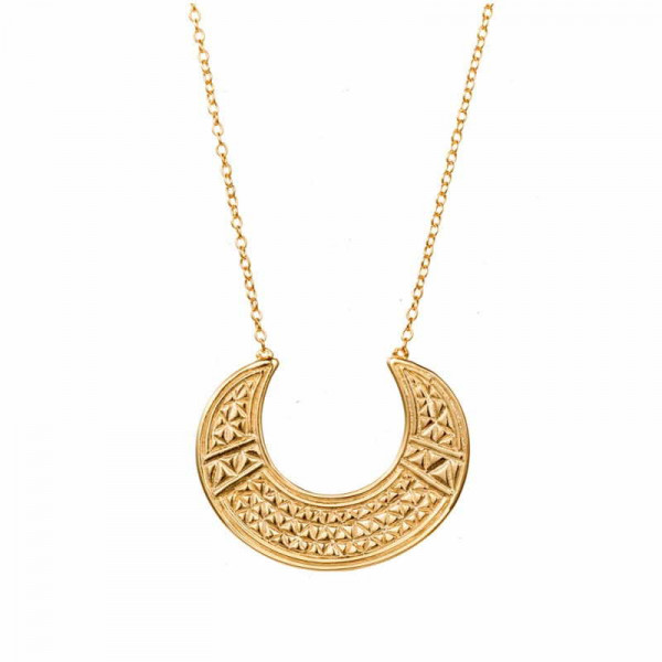 Crescent Moon Gold Necklace