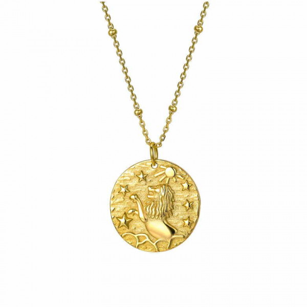 Leo Sign Gold Necklace