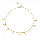 Goldene Halskette mit Charms