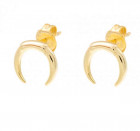 Kleine Gold Ohrring Hörner