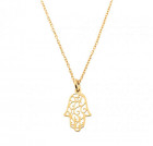 Goldene Halskette - Hand von Fatima